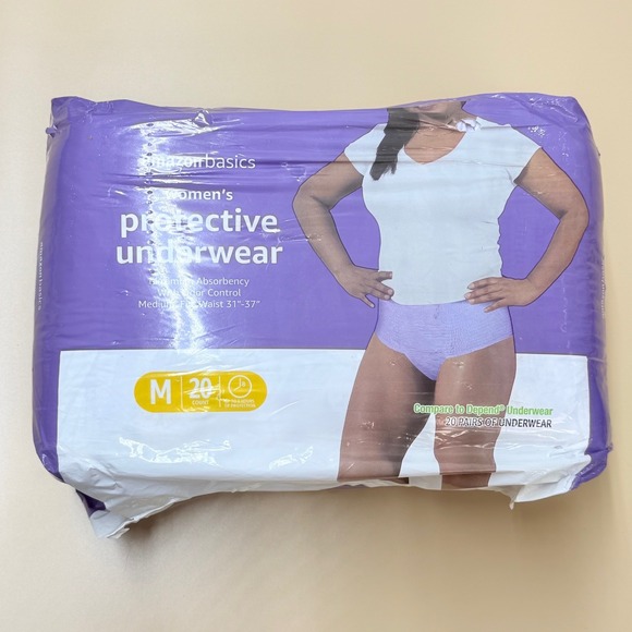 Amazon Basics Other - Amazon Basics Womens Protective Underwear Medium 20 Count Maximum Absorbency